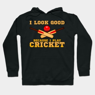 I Look Good Because I Play Cricket Funny Cricketer Hoodie